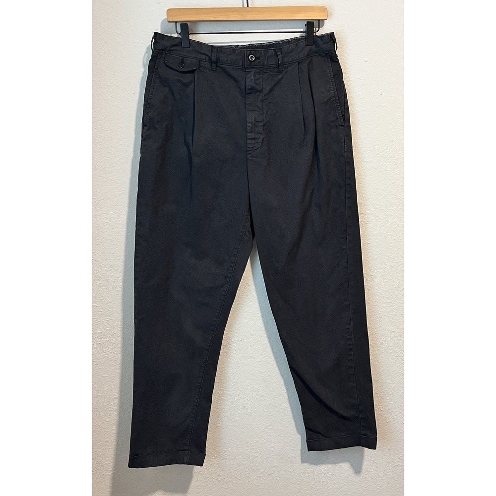 Alex Mill Men's Pants Size 32L Black Chino Button Closure Classic Trousers
